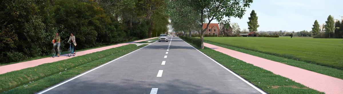 Simulatiebeeld van de toestand na de werken