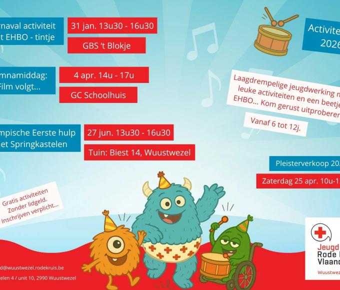 Carnaval activiteit met EHBO tintje © Rode Kruis Wuustwezel