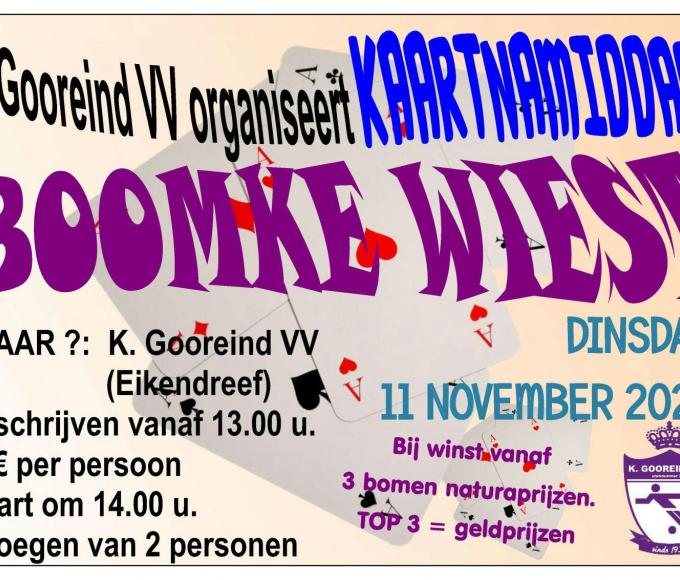 Kaartnamiddag Boomke Wies © K. Gooreind V.V.