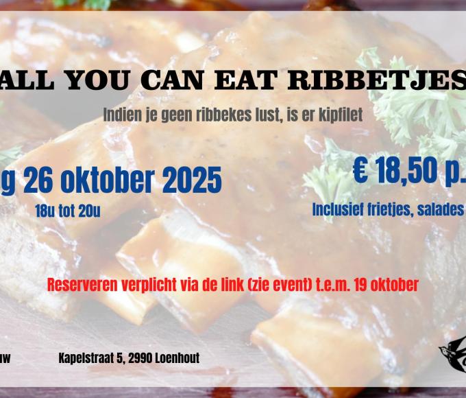 All You Can Eat Ribbekes @ Café De Zwaluw © ZW