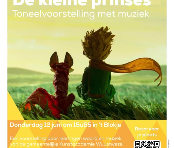 Toneelvoorstelling met muziek De Kleine Prinses © Gemeentelijke Kunstacademie Wuustwezel