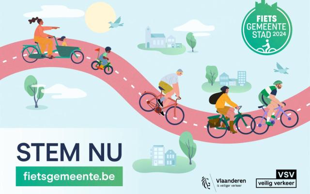 Geef je mening over ons fietsbeleid via www.fietsgemeente.be