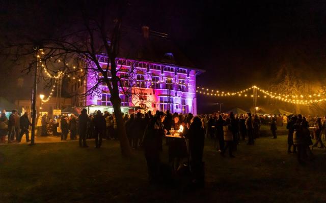 Het gemeentehuis van Wuustwezel tijdens de voorbije nieuwjaarsreceptie