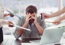 illustratiebeeld van een man met stress