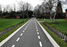 Een fietssuggestiestrook in Noordheuvel