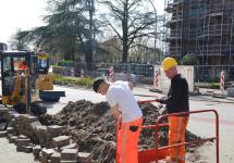 De werkzaamheden aan de Dorpsstraat schieten goed op