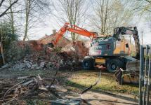 restanten van de grot in Gooreind, op dag twee van de afbraakwerken