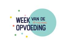 Logo van 'week van de opvoeding' met vermelde datum van 16 tot 23 mei