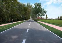 Een beeld van de Achterbroeksteenweg na de heraanleg