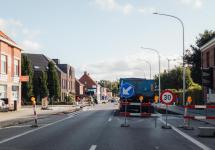 wegenwerken aan het kruispunt Bredabaan met Braken en Kruisweg